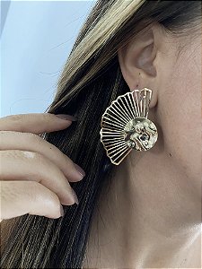 BRINCO LEQUE- DOURADO