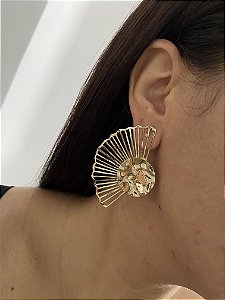 BRINCO LEQUE- DOURADO