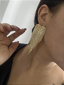 BRINCOS MODERN CORAÇÃO- DOURADO