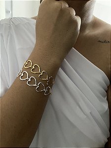 PULSEIRA MULTI CORAÇÕES- PRATA 1000