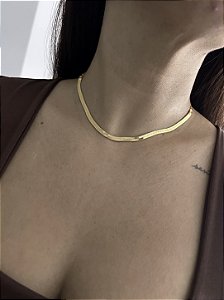CHOKER FITA DOURADA)