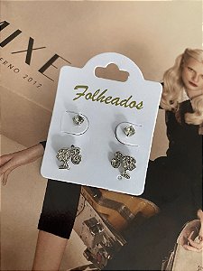 KIT BARBIE COM STRASS- PRATEADO