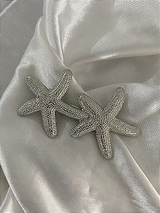 BROCHE DE CABELO ESTRELAS DO MAR- PRATEADO