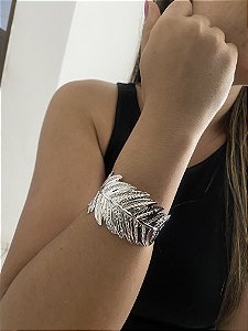 BRACELETE FOLHA PRATEADO