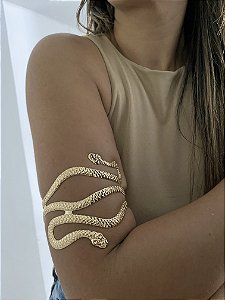 BRACELETE ANTEBRAÇO COBRA DOURADA