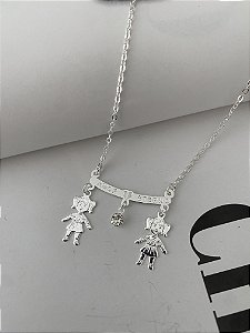 COLAR 2 FILHAS COM STRASS