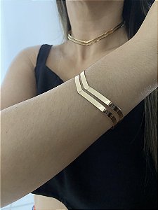 BRACELETE DUPLO DOURADO