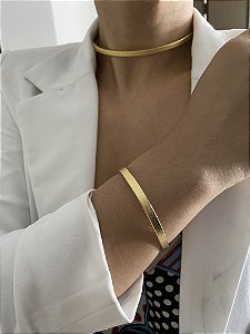 MIX GARGANTILHA ARO+ BRACELETE- DOURADO