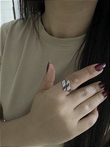 ANEL LIPI EM AÇO INOXIDÁVEL- PRATEADO- REGULÁVEL