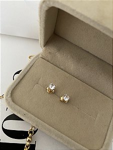 BRINCO ZIRCÔNIA DOURADO- P