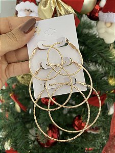 TRIO ARGOLAS DOURADA