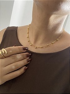 CHOKER 2 EM 1 DOURADO