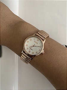 RELÓGIO ANALÓGICO ELÁSTICO- ROSÉ