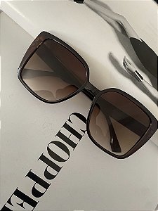 ÓCULOS FASHION OVERSIZED- MARROM DEGRADÊ