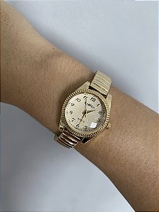 RELÓGIO SANSEY ELÁSTICO- DOURADO