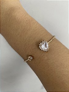 BRACELETE CORAÇÃO DE ZIRCÔNIA