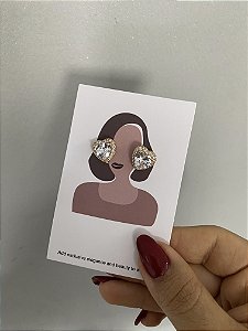 BRINCOS ZIRCÔNIAS HEART