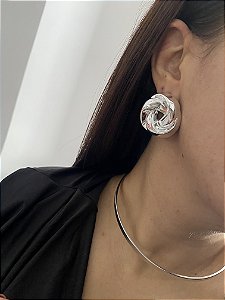 BRINCOS GLAM PRATEADO