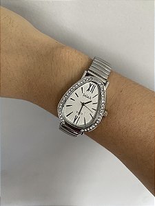 RELÓGIO ELÁSTICO COBRA- PRATEADO