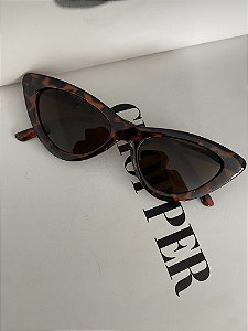 ÓCULOS DE SOL GATINHO- ESTILO VINTAGE- MARROM TARTARUGA