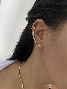 BRINCOS EAR CUFF STRASS- DOURADO