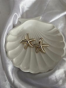 BRINCOS ESTRELA DO MAR DOURADA