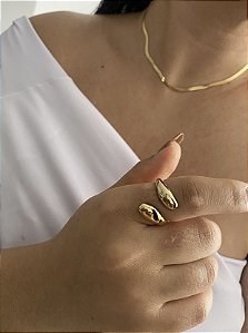 ANEL AÇO INOX REGULÁVEL - DOURADO