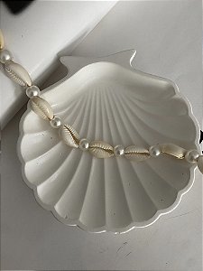 CHOKER BÚZIOS COM PÉROLAS