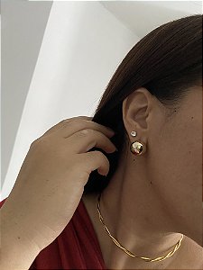 KIT 2 PARES DE BRINCOS- DOURADO