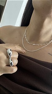 CHOKER DUPLA TORCIDA E CRISTAIS