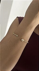 BRACELETE CRAVEJADO COM PONTO DE LUZ