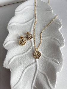 CONJUNTO STRASS DOURADO