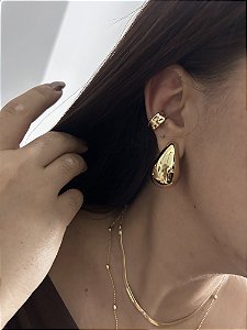 BRINCOS GOTA BOLEADO DOURADO