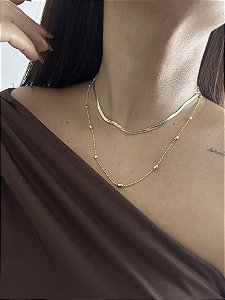 COLAR DUPLO LAMINADO E ESFERAS