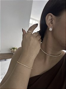 GARGANTILHA ARO STRASS DOURADA