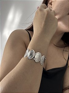 BRACELETE CONCHAS PRATEADAS
