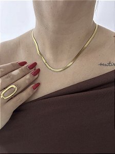 CHOKER LAMINADA EM AÇO INOX