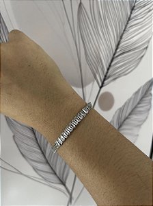 PULSEIRA BAGUETE REGULAVEL- PRATEADA