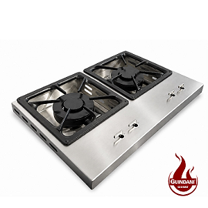 Bifeteira à gas de Embutir Dupla 65 cm em Inox 304 e Queimador Industrial Duplo