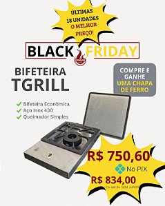 Combo BLACK FRIDAY: Bifeteira de Embutir TGRILL 30cm + Chapa em Ferro Fundido