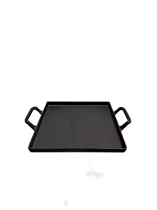 Chapa de Ferro Fundido com Alça 26 x 26 cm para Bifeteira e Fogareiro