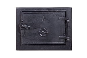 Porta para Forno Fornalha de Fogão a Lenha em Ferro Fundido - 34 x 29 cm