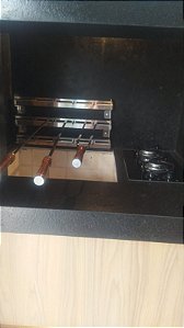 Suporte Inox Churrasqueira Apoio para Espetos 50 cm