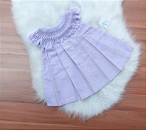Vestido Casinha Abelha Lilas