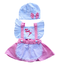 Salopete Mini Chefe Com Boina