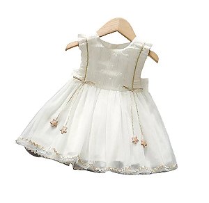 Vestido Estrelinha luxo Branco