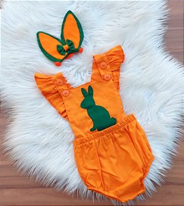 Romper Pascoa Com Tiara