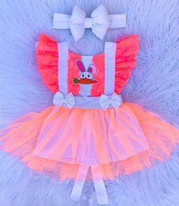 Romper Com  Tiara Coelhinha Pascoa