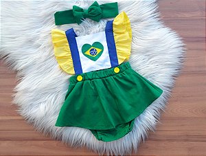 Romper Brasil Com Laço