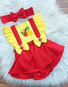 Romper Caju Com Tiara